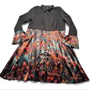 Crazy Train Black/Aztec Print Dress, XL
